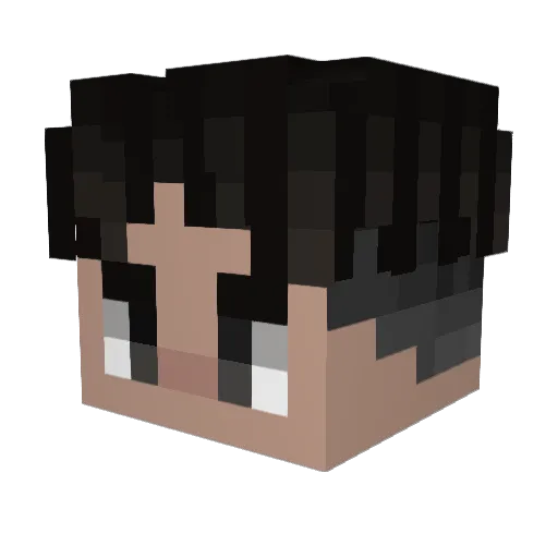 knqm Minecraft avatar head, 3D render