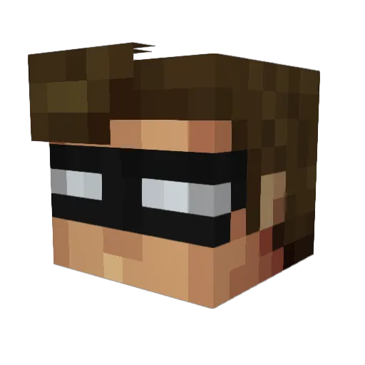 kntc Minecraft avatar head, 3D render