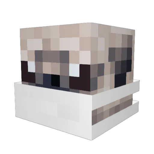 knu_c Minecraft avatar head, 3D render