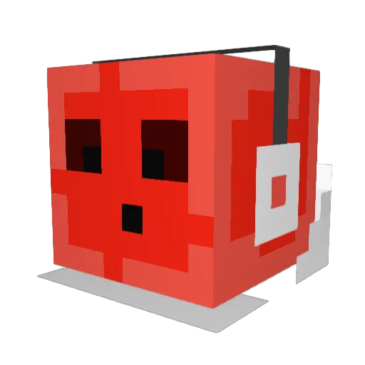 knuckles64 Minecraft avatar head, 3D render