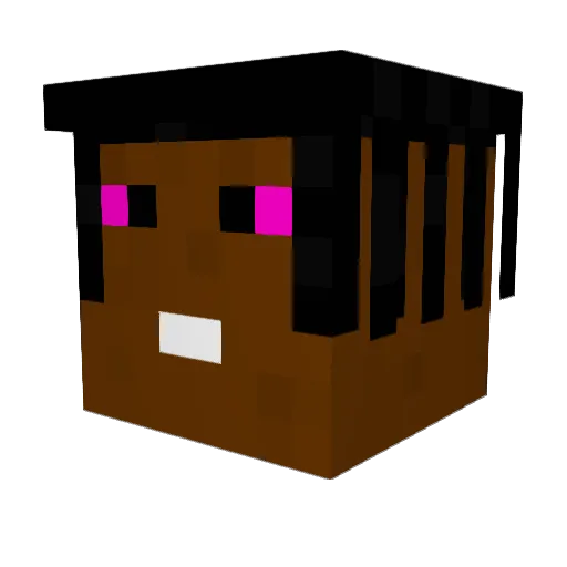 knuddi_ Minecraft avatar head, 3D render