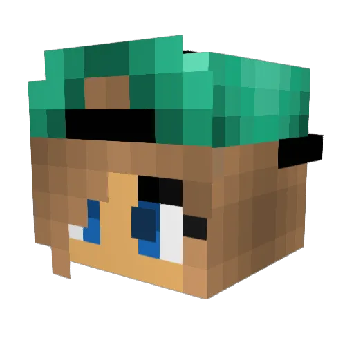knuffie27 Minecraft avatar head, 3D render