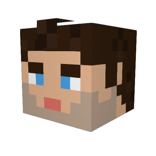 knusprigger Minecraft avatar head, 3D render