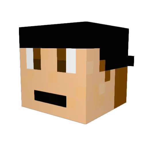 knutoscar Minecraft avatar head, 3D render