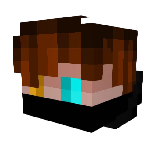 knuxwa Minecraft avatar head, 3D render