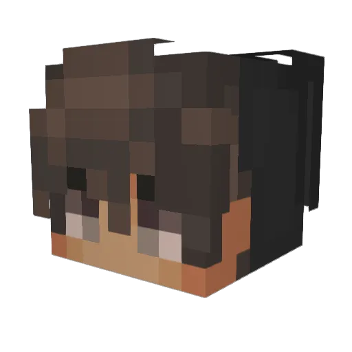 knvu Minecraft avatar head, 3D render