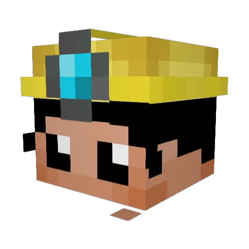 knxckanass Minecraft avatar head, 3D render