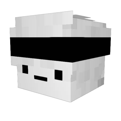 knyfed Minecraft avatar head, 3D render