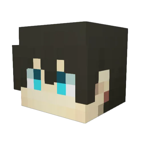 knzkaoi Minecraft avatar head, 3D render