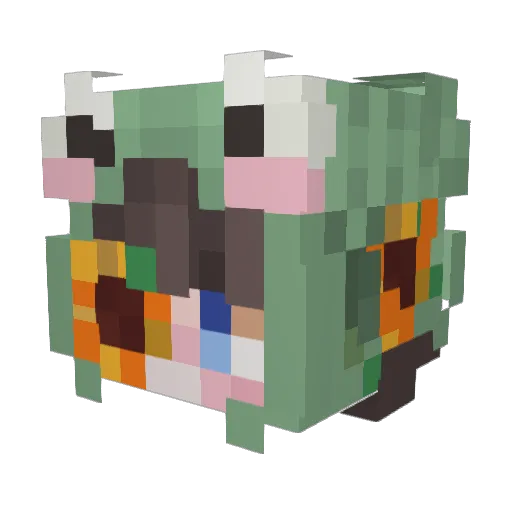 ko2mi Minecraft avatar head, 3D render