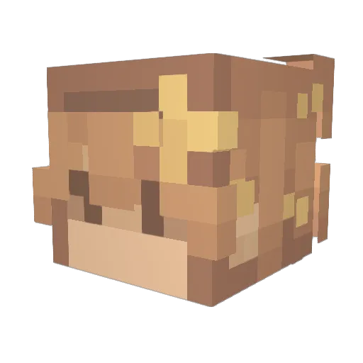 ko3mango Minecraft avatar head, 3D render