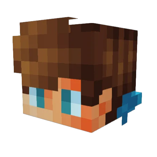 koXCZ Minecraft avatar head, 3D render