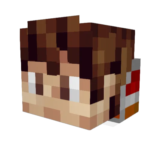 koai Minecraft avatar head, 3D render