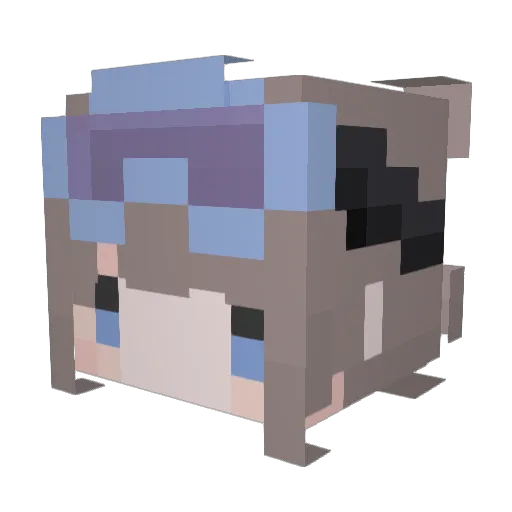 koala_o Minecraft avatar head, 3D render