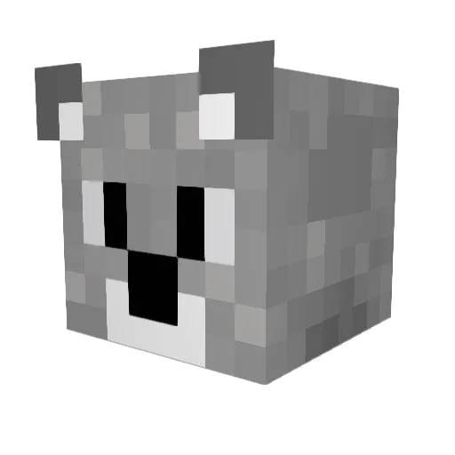 koalakingmaster Minecraft avatar head, 3D render