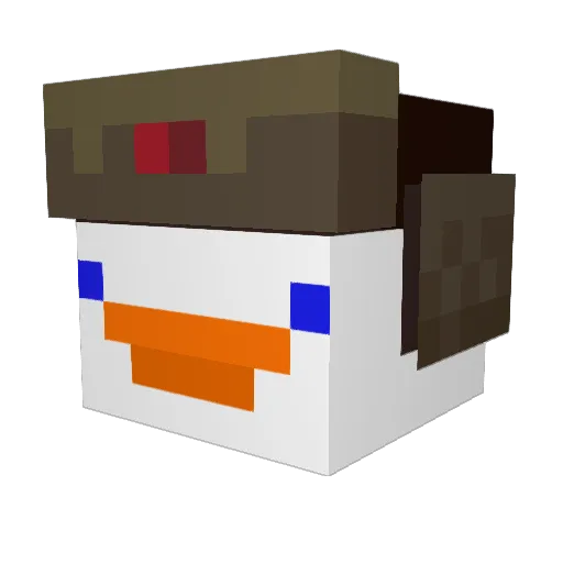 koashat Minecraft avatar head, 3D render