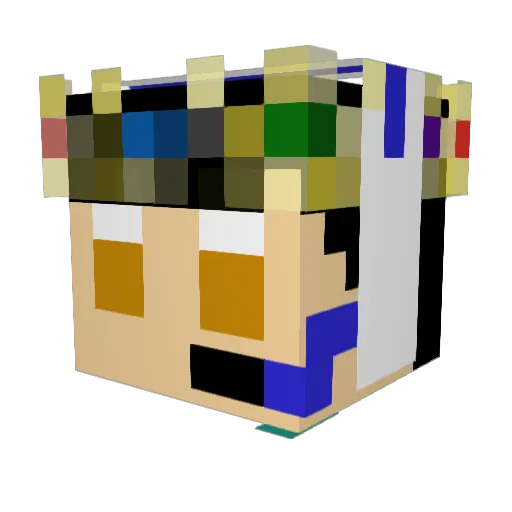 kobadan Minecraft avatar head, 3D render