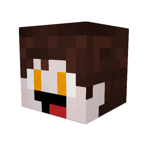 kobasu Minecraft avatar head, 3D render