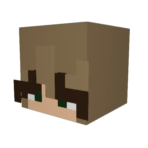 kobcies Minecraft avatar head, 3D render