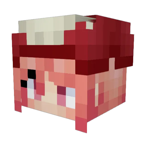 kobeblack Minecraft avatar head, 3D render