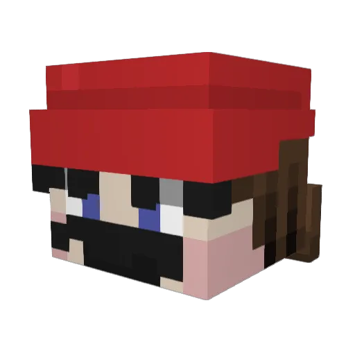 koberxx Minecraft avatar head, 3D render