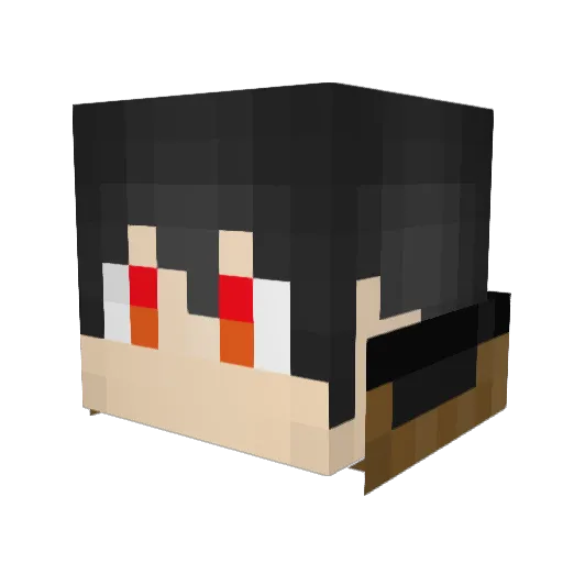 koburas Minecraft avatar head, 3D render