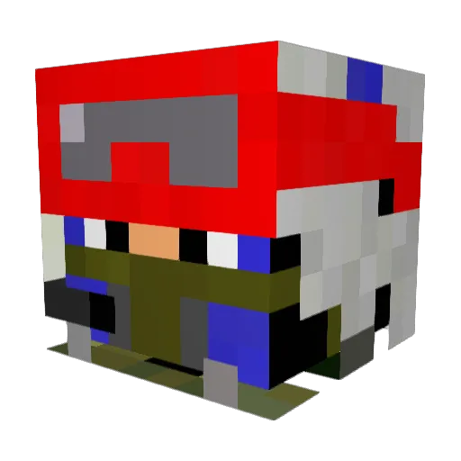 kobzov Minecraft avatar head, 3D render