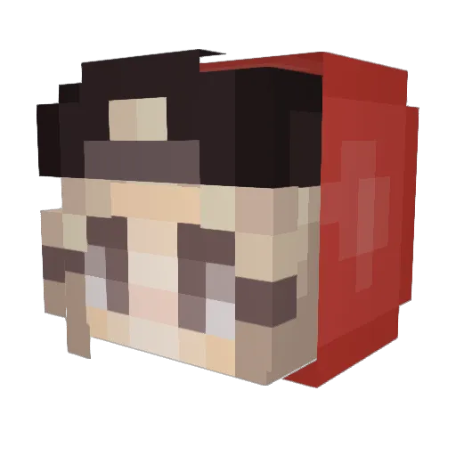 kocchineko Minecraft avatar head, 3D render