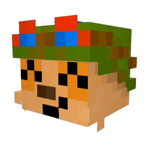 kocip12 Minecraft avatar head, 3D render