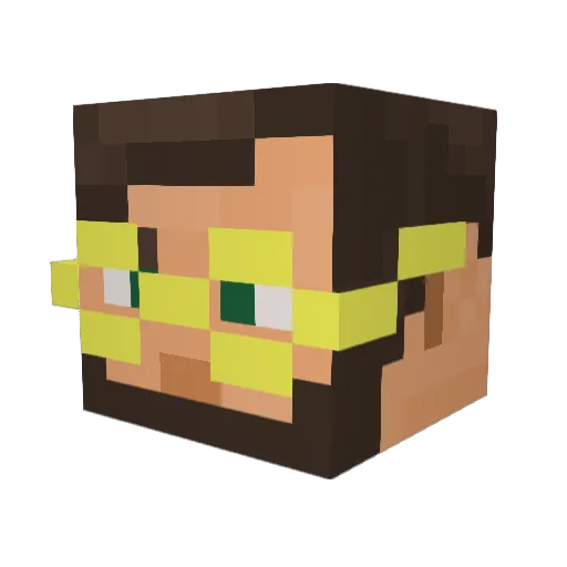 kockokan1337 Minecraft avatar head, 3D render