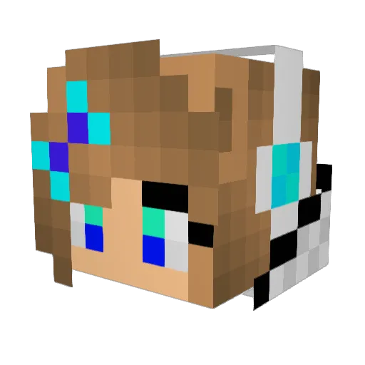 kocomon Minecraft avatar head, 3D render