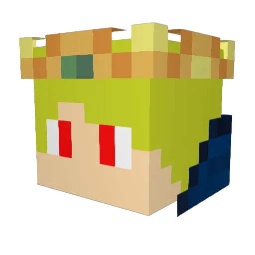 kocow Minecraft avatar head, 3D render