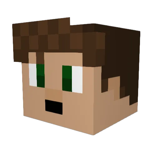 kodeGamerTV Minecraft avatar head, 3D render