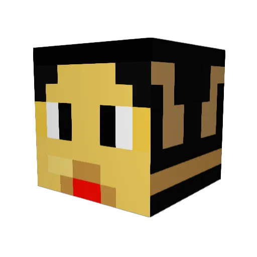 kodeby Minecraft avatar head, 3D render