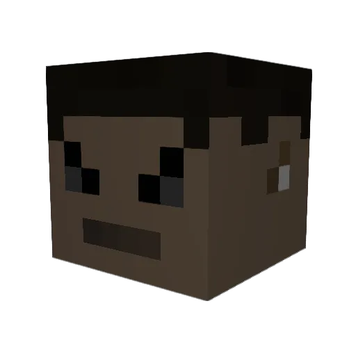 kodenek Minecraft avatar head, 3D render