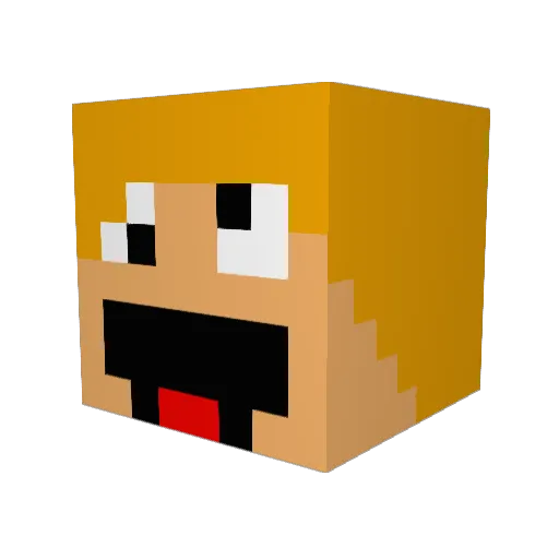 koencraft2002 Minecraft avatar head, 3D render