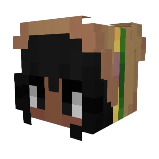 koettoi Minecraft avatar head, 3D render