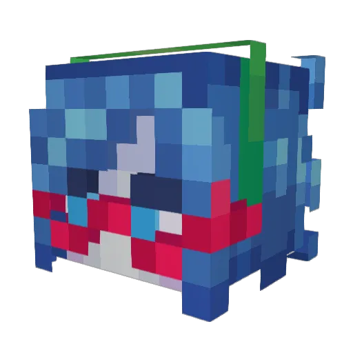 koexchange Minecraft avatar head, 3D render