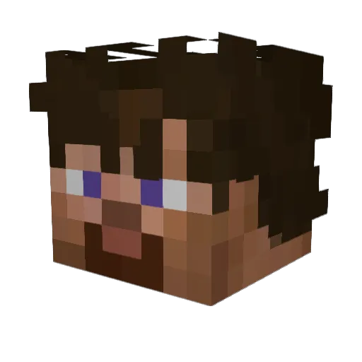 kofine Minecraft avatar head, 3D render