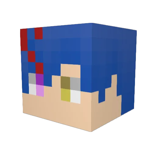 koga_act Minecraft avatar head, 3D render