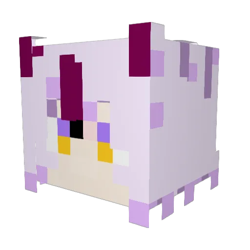kogetusora Minecraft avatar head, 3D render