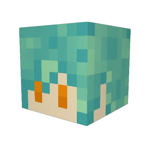 kogikogi Minecraft avatar head, 3D render