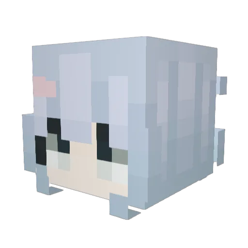 kogoma Minecraft avatar head, 3D render