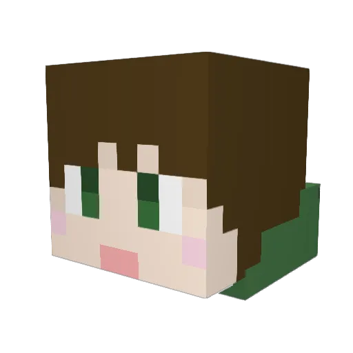 koguma_dayo Minecraft avatar head, 3D render