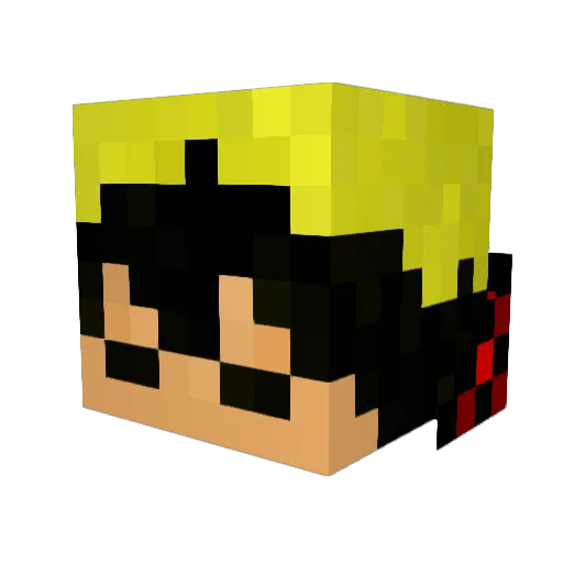 kohaku65 Minecraft avatar head, 3D render