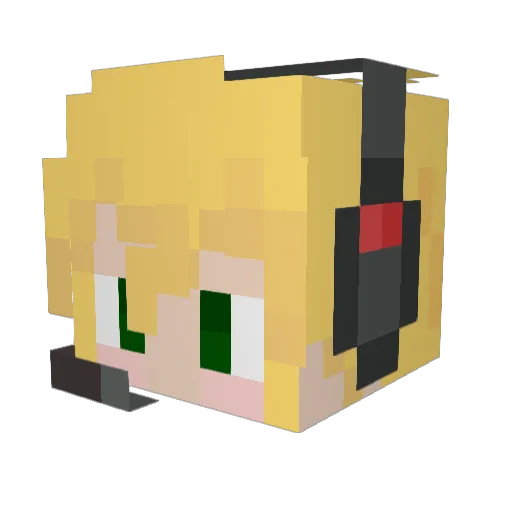 kohaku_nm7 Minecraft avatar head, 3D render