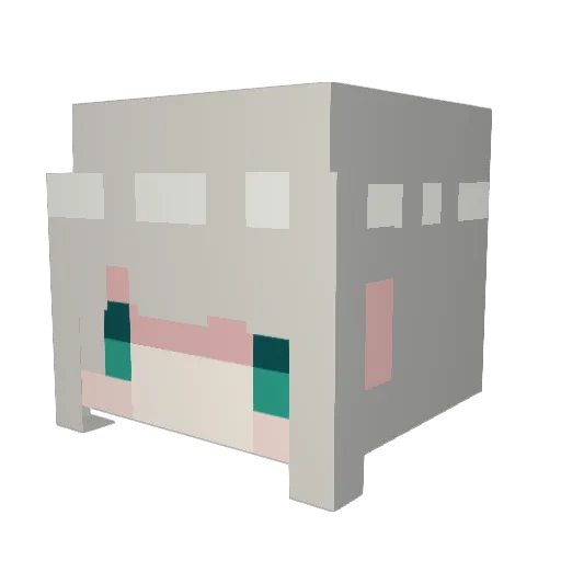 kohakudoori Minecraft avatar head, 3D render