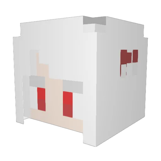 koharu_n2 Minecraft avatar head, 3D render