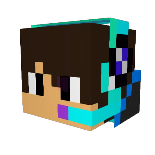 kohharu Minecraft avatar head, 3D render