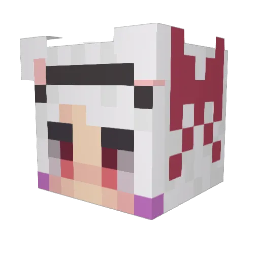 kohiru Minecraft avatar head, 3D render